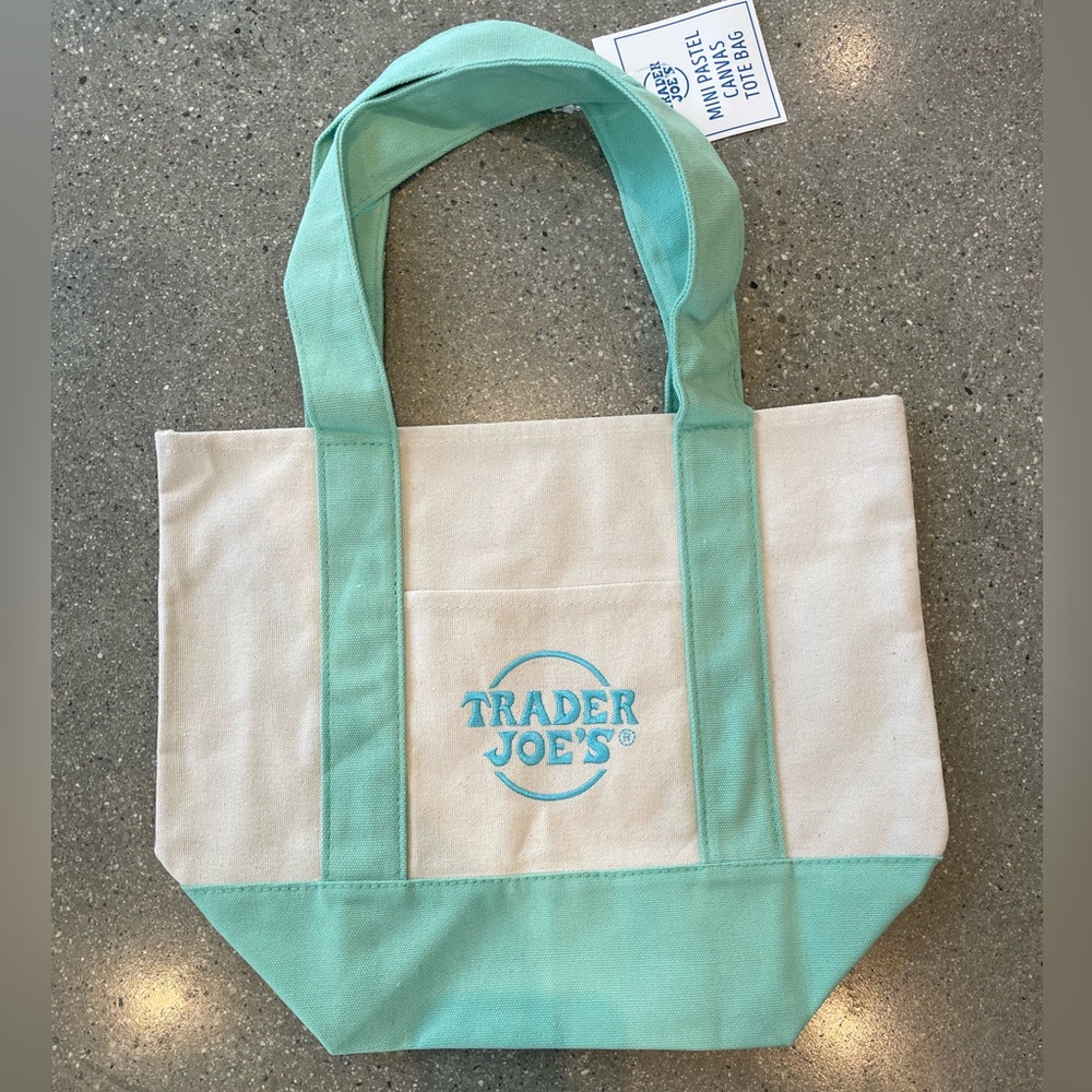 NWT | Trader Joe’s | Limited Edition Pastel Mini Tote Bag (GREEN)